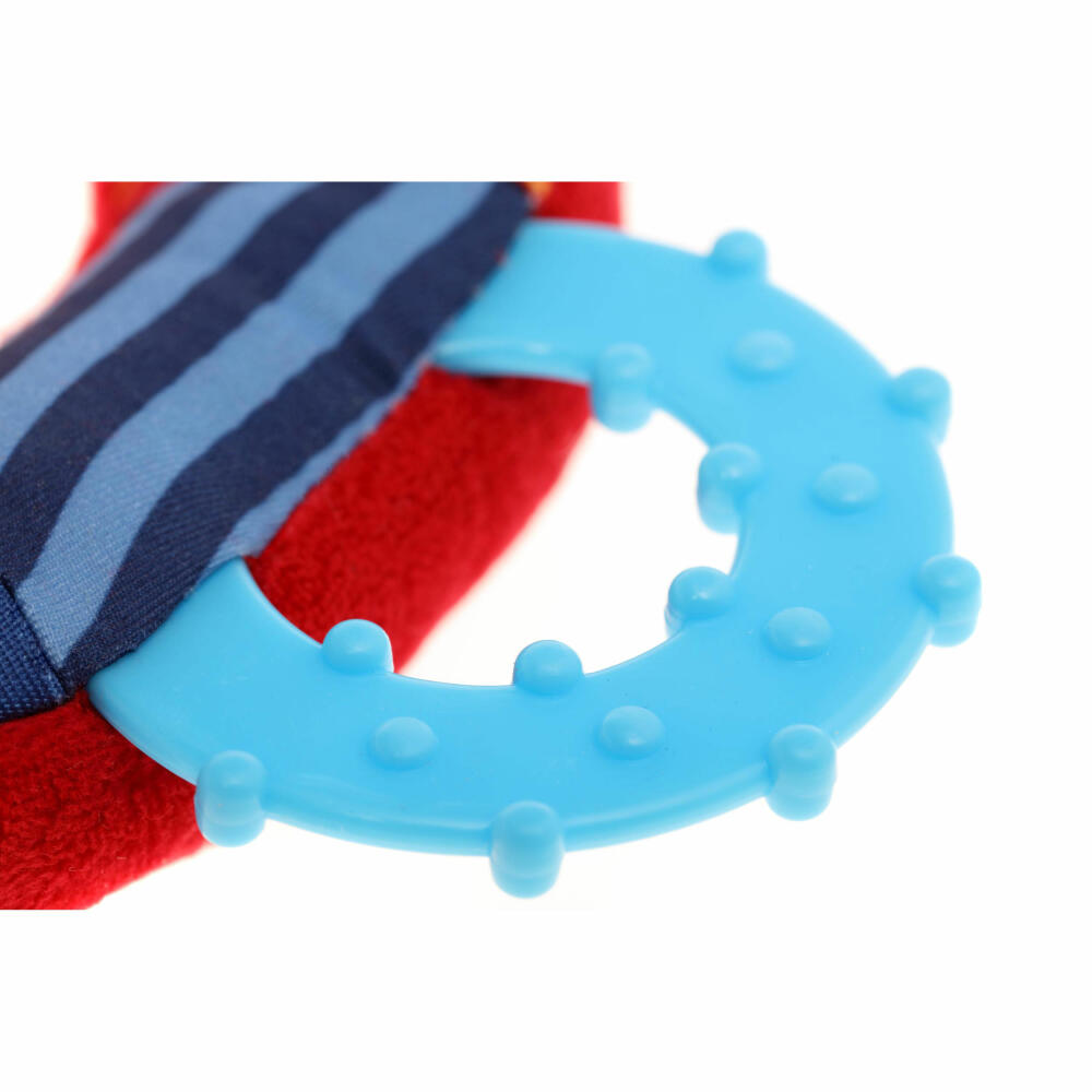 sigikid PlayQ Aktiv-Ring, Greifling, Beißring, Rassel, Kauring, Babyspielzeug, Baby Spielzeug, Baumwolle / Microfaser-Plüsch, 40490
