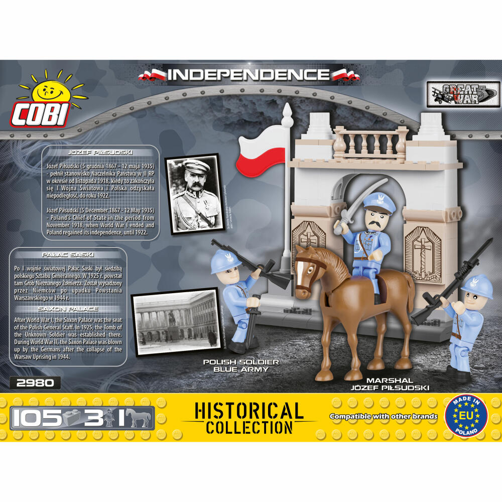 COBI Small Army Independence, Military, Soldiers, Special Model, Toy, Construction Blocks, 105 Pieces, 2980