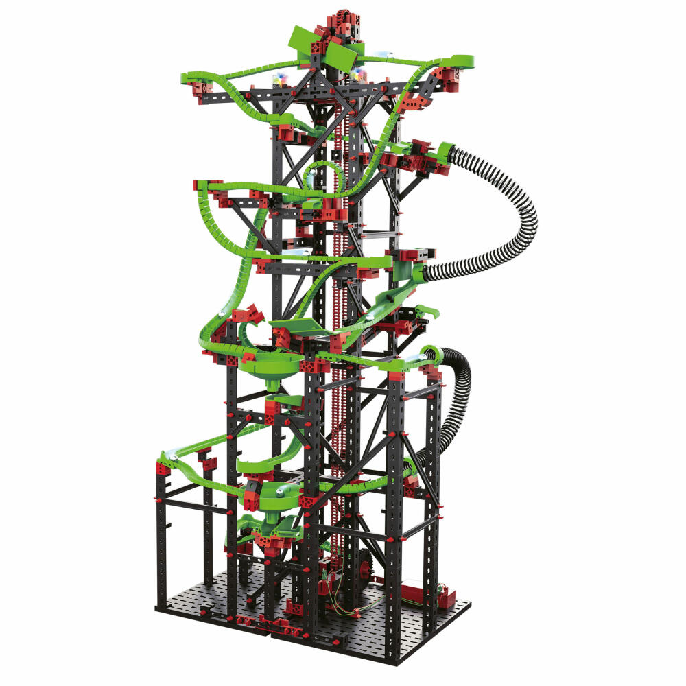 fischertechnik Profi Dynamic XXL, 1310-tlg., Rolling Action, Kugelbahn, Motorikspielzeug, Baukasten, 544619