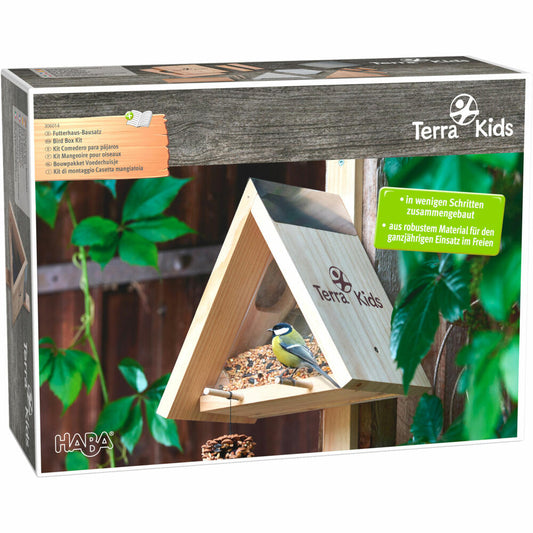 HABA Terra Kids bird feeder kit, bird house, feeding station, 27.5 x 17 x 25 cm, from 6 years, 306014