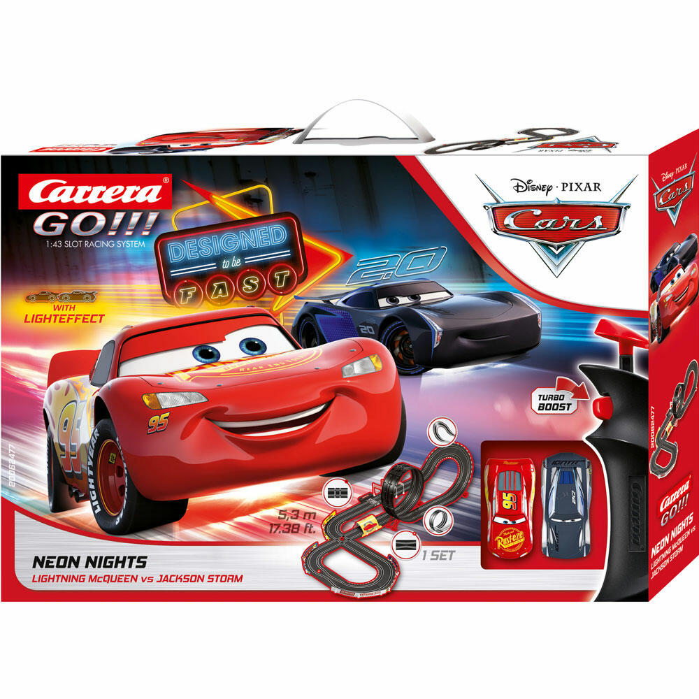 Carrera Disney Pixar Cars Neon Nights Race Track, Car, Racing Car, Race Track, GO Sets, 20062477