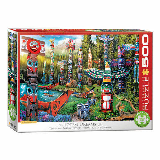 Eurographics Puzzle Totem Pfahl Traum, Fantasy, 500 Teile, 68 x 48 cm, 6500-5361