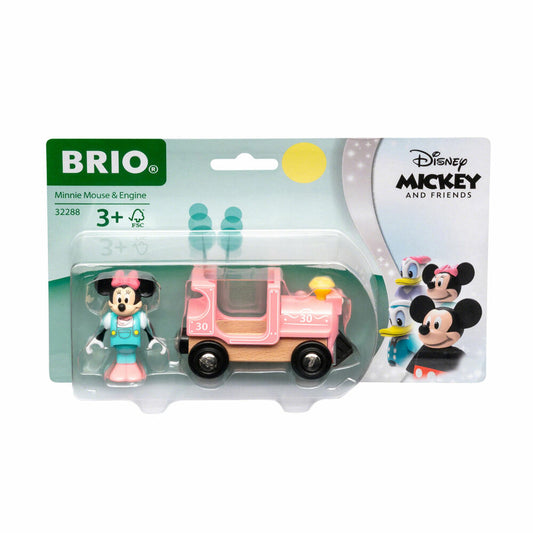BRIO World Minnie Mouse Locomotive, Wooden Railway, Accessories, Supplement, Train, Wooden Railway, 32288