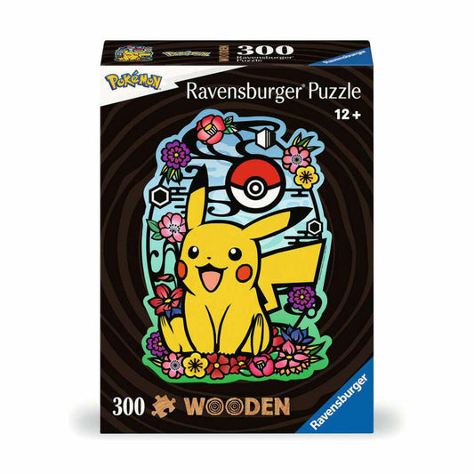 Ravensburger Wooden Puzzle Pokemon Pikachu, 300 pieces, contour wooden puzzle, from 12 years, 12000761