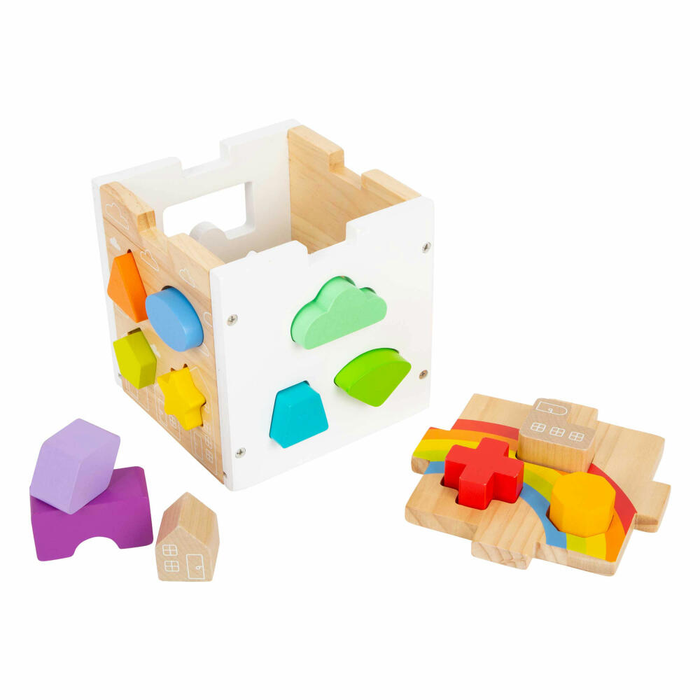 Legler Small Foot Steckwürfel Regenbogen, Spielzeug, ab 12 Monate, 11777
