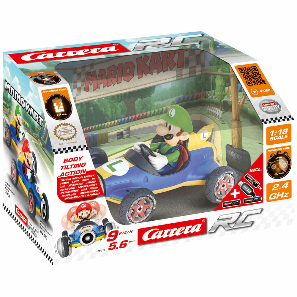 Carrera Mario Kart Mach 8 Luigi, remote-controlled car, car, racing vehicle, Carrera RC CARS, 2.4 GHz, 370181067