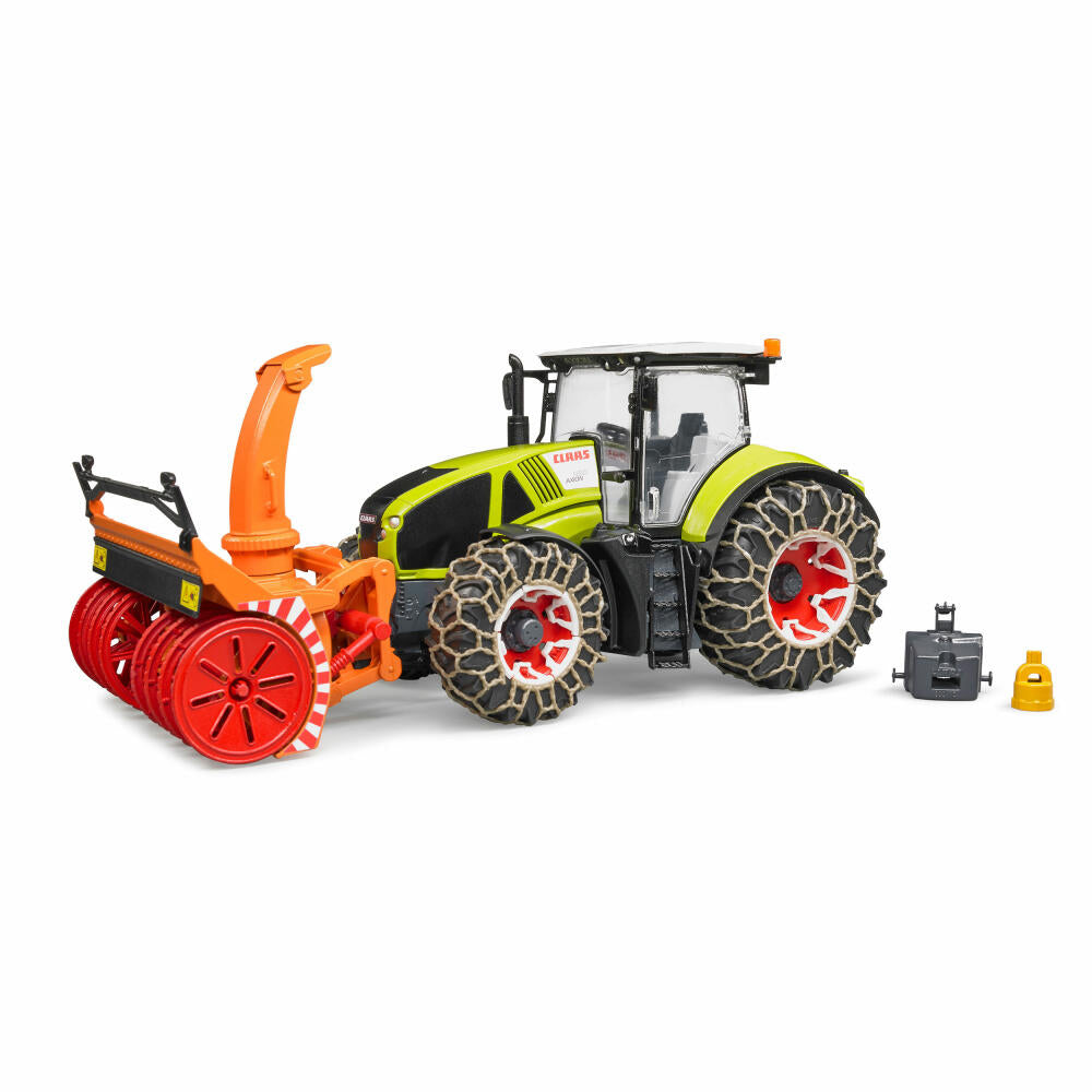 Bruder Agriculture Claas Axion 950, with snow chains and snow blower, tractor, model vehicle, model vehicle, toy, 03017