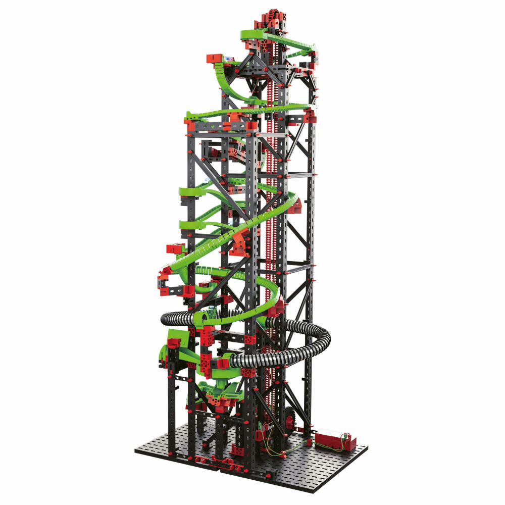 fischertechnik Profi Dynamic XXL, 1310-tlg., Rolling Action, Kugelbahn, Motorikspielzeug, Baukasten, 544619