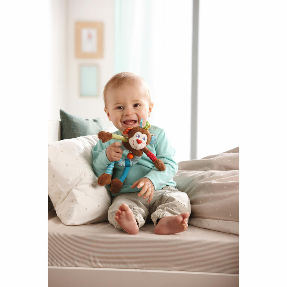 HABA Greiffigur Affe Lino, Baby Spiele, Babyspiel, Greifzeug, Stoffspielzeug, Spielzeug, 302999