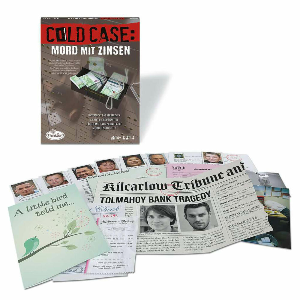 ThinkFun Spiel ColdCase: Mord mit Zinsen, für Kinder ab 14 Jahren, 76486