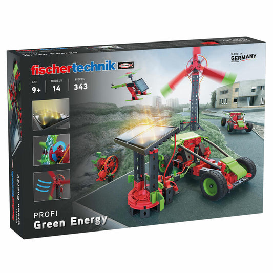 Fischertechnik Green Energy, 343-tlg., Baukasten, Konstruktionsspielzeug, Erneuerbare Energie, 559879