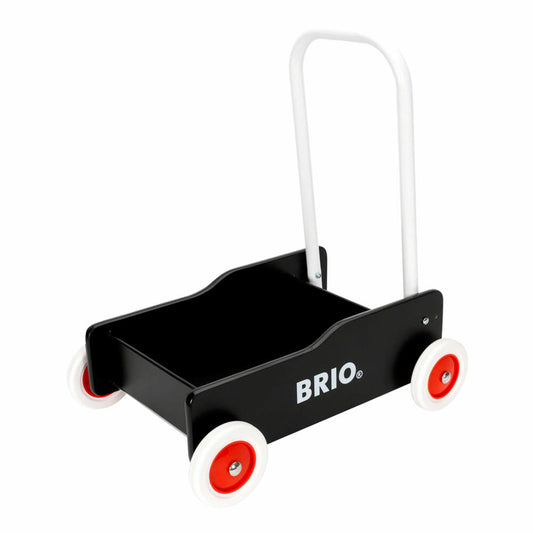 BRIO Lauflernwagen, Lauflerner, Lauflernhilfe, Gehfrei, Laufhilfe, Kleinkind, Holz, Schwarz, 31351