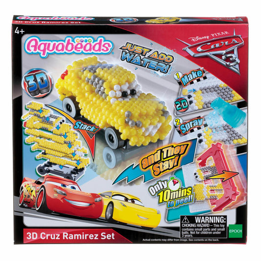 Aquabeads Cars 3 3D Cruz Ramirez motif set, craft set, 780 beads, crafts, toys, 30208