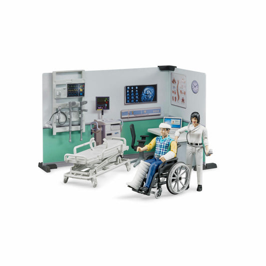 Bruder bworld Krankenstation, Ärztin, Patient, Krankenhaus, Spiel Figur, Zubehör, Spielzeug, 62711
