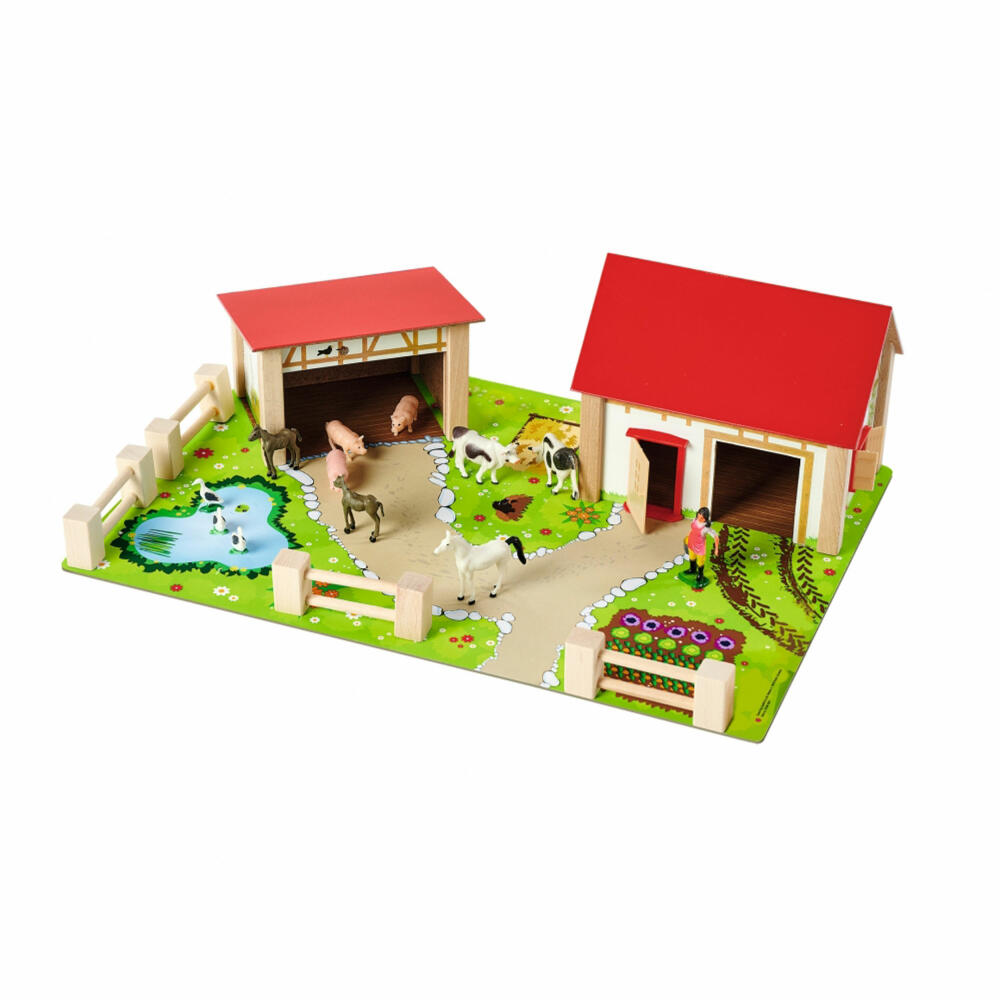 Eichhorn Farm with Accessories, Playset, Farmhouse, Play Figures, Stable, Animals, 100004309