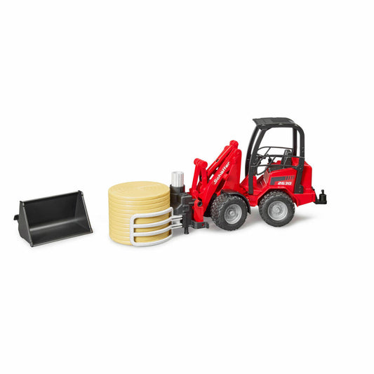 Bruder Agriculture Schäffer Hoflader 2630, with bale gripper, model vehicle, model vehicle, toy, 02192