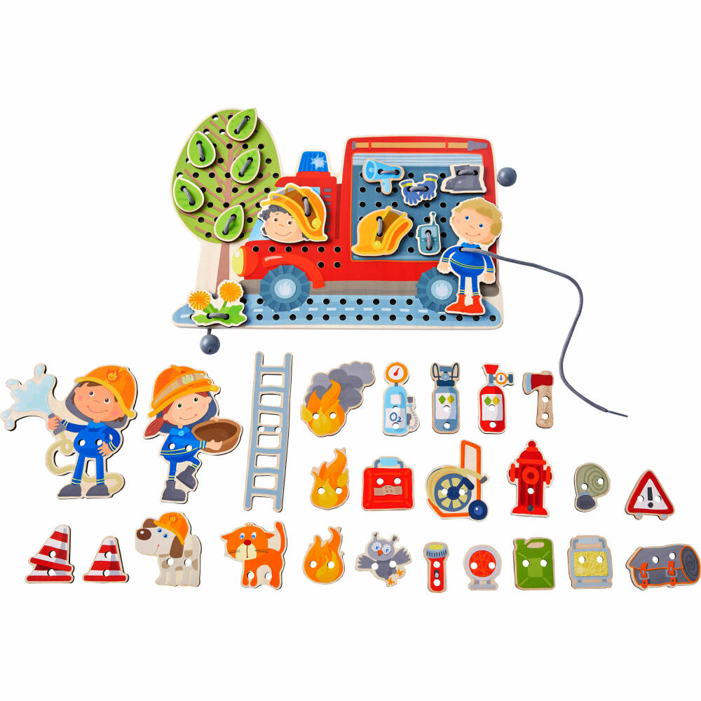 HABA Threading Game In Action, Craft Game, Creative Game, Ages 3+, Polyester, Plywood, 305287