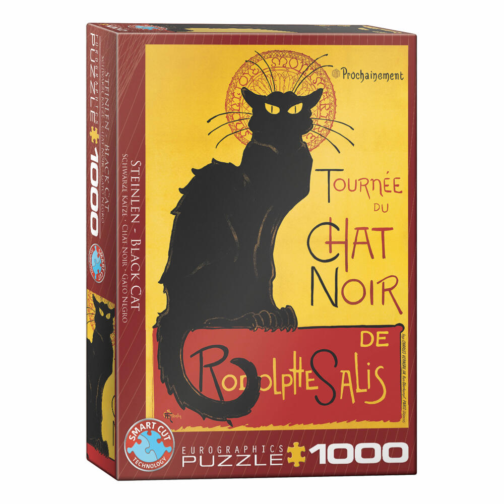 Eurographics Puzzle Chat Noir - The Black Cat, 1000 pieces, 68 x 48 cm, 6000-1399
