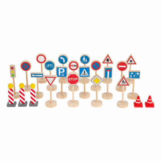 Legler Small Foot Verkehrsschilder-Set, Spielzeug, ab 3 Jahre, 11736