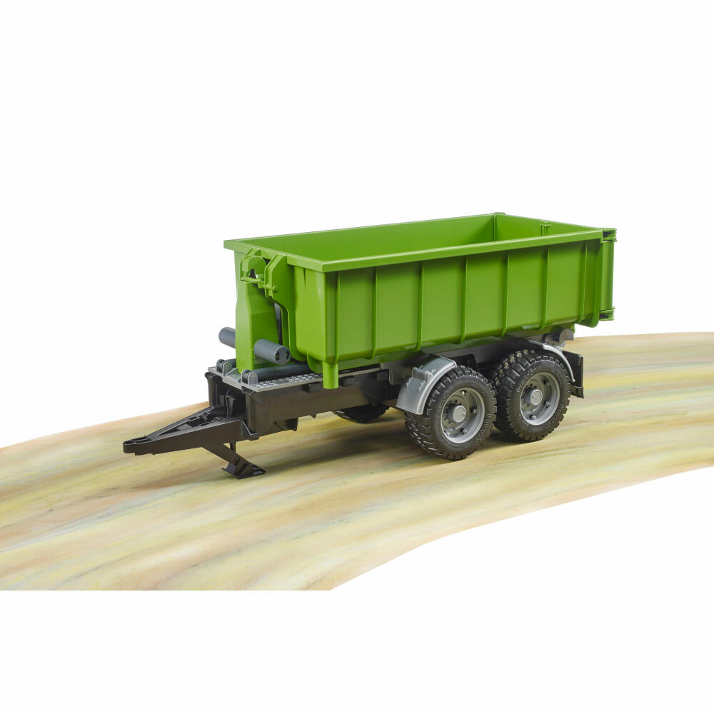 Bruder Agriculture Hook Lift Trailer for Tractors, Tipper Trailer, Model Vehicle, Model Vehicle, Toy, 02035