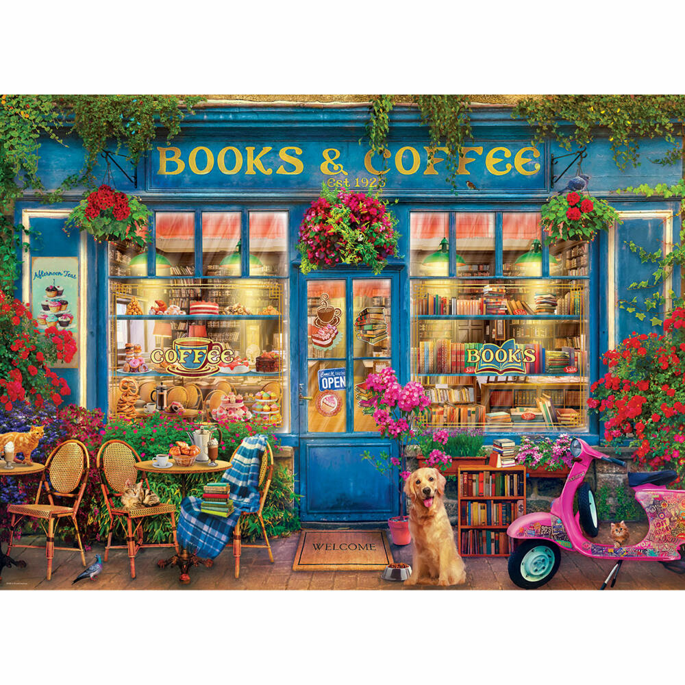 Eurographics Puzzle Bücher und Kaffee, Smart Cut, 1000 Teile, 68 x 48 cm, 6000-5869