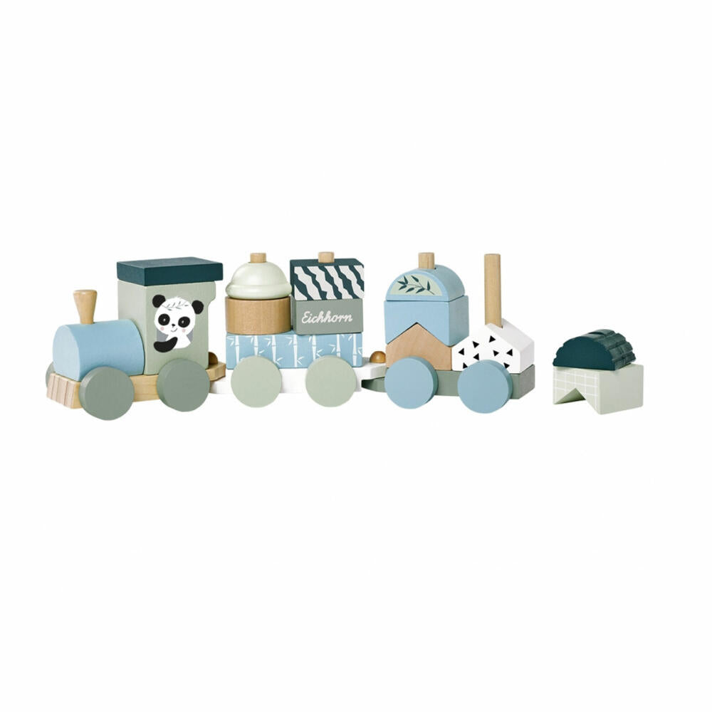 Eichhorn wooden train, 16 pcs., train, railway, wooden toy, plug-in game, building blocks, 100003804