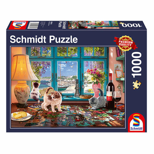 Schmidt Spiele am Puzzletisch, 1000 pieces, adult puzzle, puzzle, plug-in puzzle, 58344