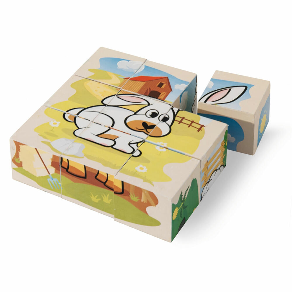 Eichhorn picture cube farm, cube puzzle, cube puzzle, children, toy, 100005203