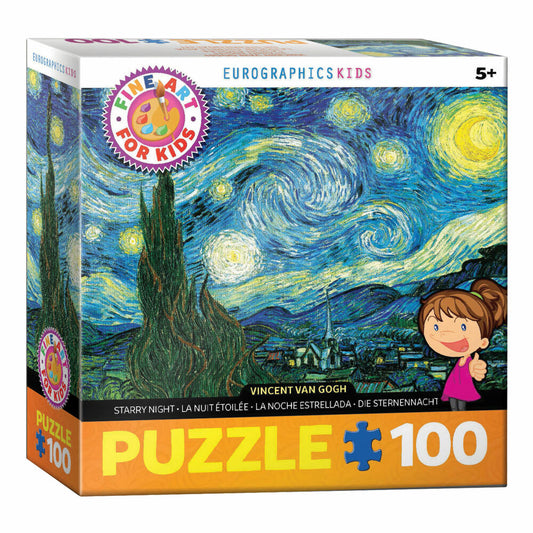 Eurographics Puzzle Sternennacht von Vincent van Gogh, 100 Teile, 48 x 33 cm, 6100-1204