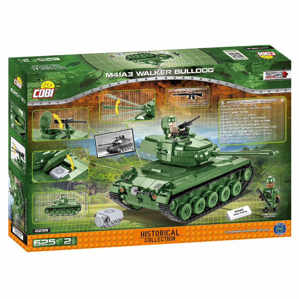 COBI Klemmbausteinset M41A3 Walker Bulldog, Vietnam War, Historical Collection, Panzer, Klemmbausteine, 625 Teile, 2239
