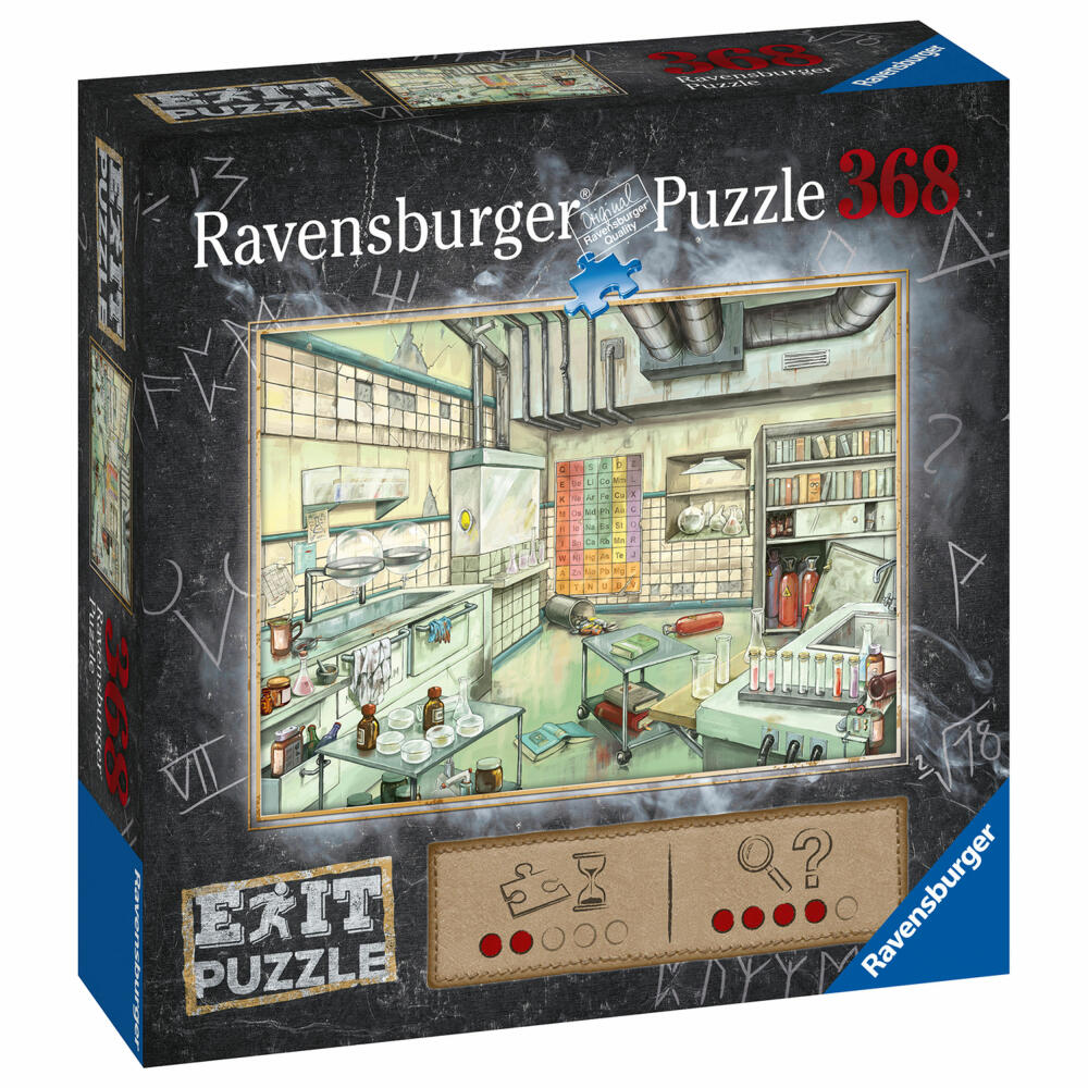 Ravensburger EXIT Puzzle The Laboratory, Adult Puzzle, Puzzle Game, 368 Pieces, 16783