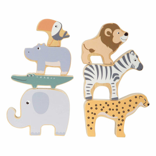 Legler Small Foot Stapeltiere Safari, Spielzeug, ab 12 Monate, 11704