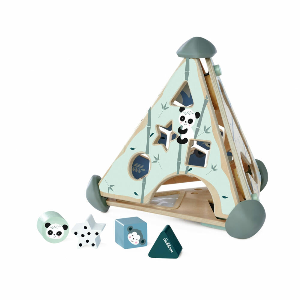 Eichhorn Spielcenter Pyramide, Motorikcenter, Steckspiel, Kugelbahn, Memospiel, Spielzeug, 100003812