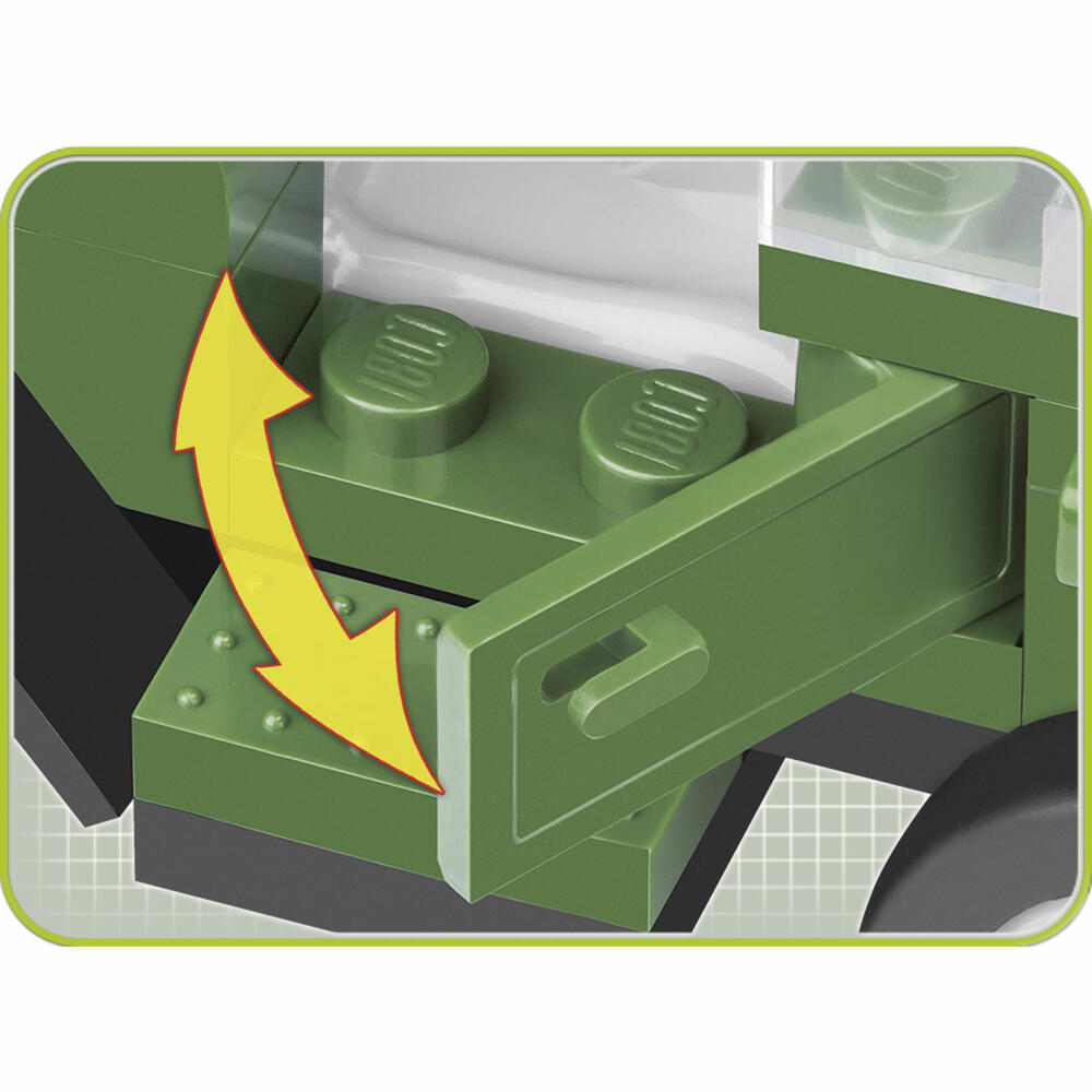COBI Small Army Border Patrol Vehicle, Military, Soldiers, Border Patrol Vehicle, Toy, Construction Blocks, 67 Parts, 2166