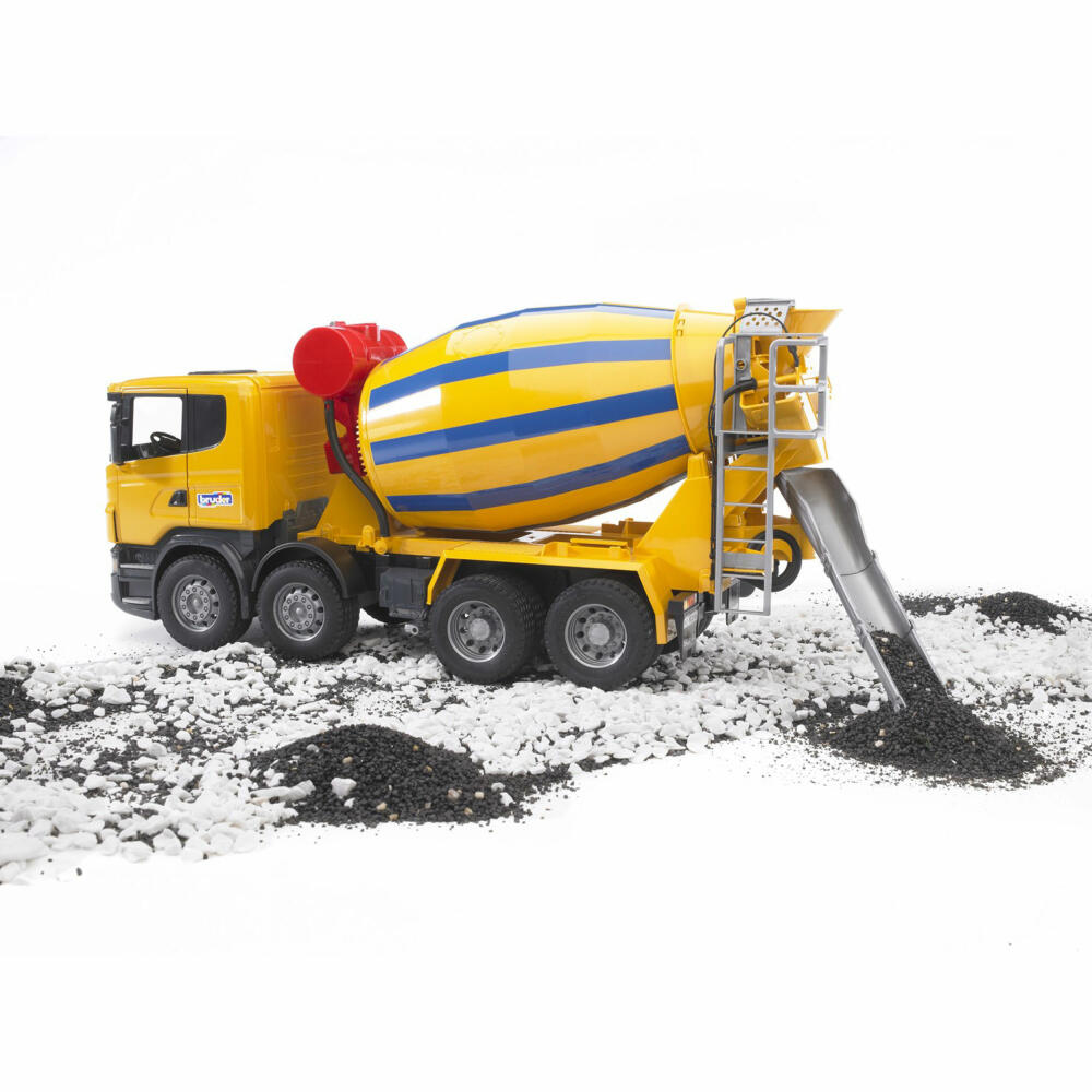 Bruder Baufahrzeuge Scania R-Serie Betonmisch-LKW, Betonmischer, Modellfahrzeug, Modell Fahrzeug, Spielzeug, 03554