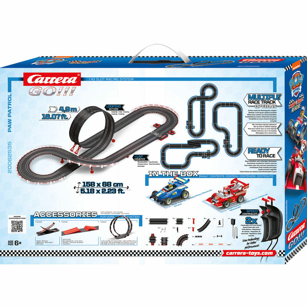 Carrera Paw Patrol Ready Race Rescue Race Track, Car, Racing Car, Race Track, GO Sets, 20062535