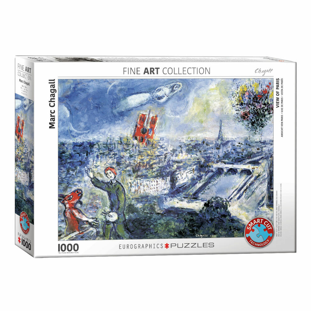 Eurographics Puzzle View of Paris by Marc Chagall, 1000 pieces, 68 x 48 cm, 6000-0850