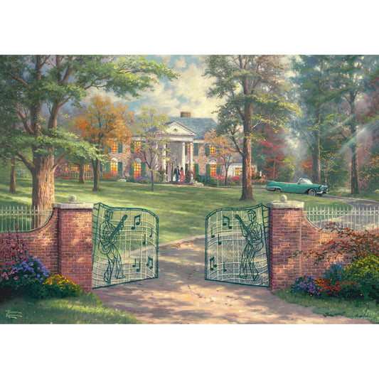 Schmidt Spiele Puzzle Graceland 50th Anniversary, Erwachsenenpuzzle, Thomas Kinkade, 1000 Teile, 58783
