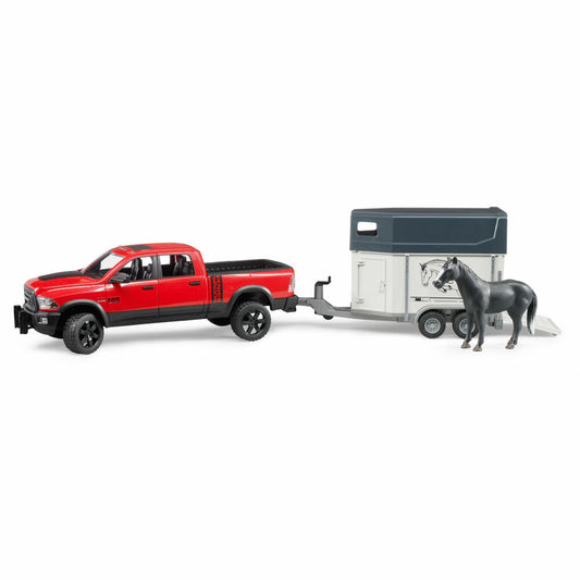 Bruder Leisure RAM 2500 Power Wagon, with horse trailer and horse, pick up truck, model vehicle, model vehicle, toy, 02501