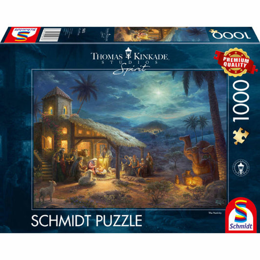 Schmidt Spiele Spirit Jesu Geburt, Thomas Kinkade, Puzzle, Erwachsenenpuzzle, 1000 Teile, 59676