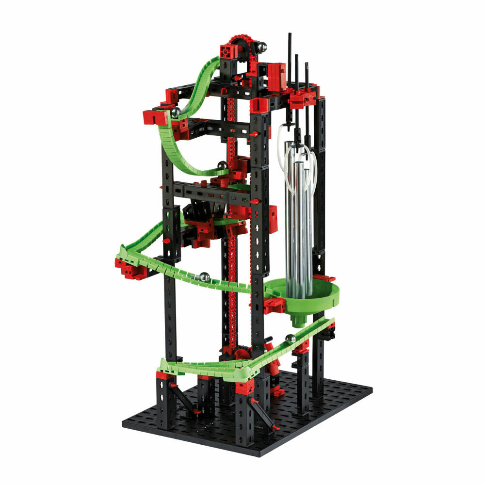 fischertechnik Profi Dynamic M, 550-tlg., Rolling Action, Kugelbahn, Motorikspielzeug, Baukasten, 533872