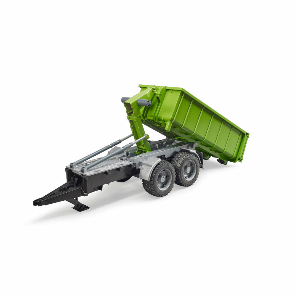 Bruder Agriculture Hook Lift Trailer for Tractors, Tipper Trailer, Model Vehicle, Model Vehicle, Toy, 02035
