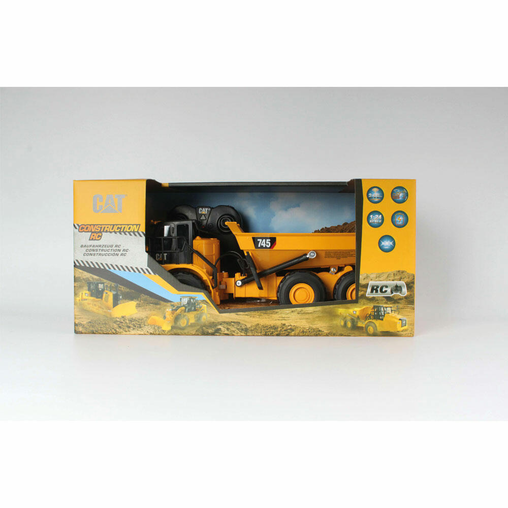 Carrera CAT 745 Articulated Truck, articulated dump truck, construction machine, excavator, Carrera RC, 2.4 GHz, 1:24, 37025004