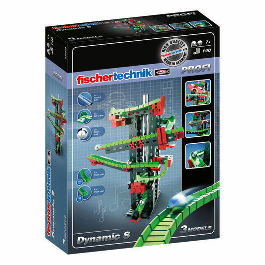 fischertechnik Profi Dynamic S, 140-tlg., Rolling Action, Kugelbahn, Motorikspielzeug, Baukasten, 536620