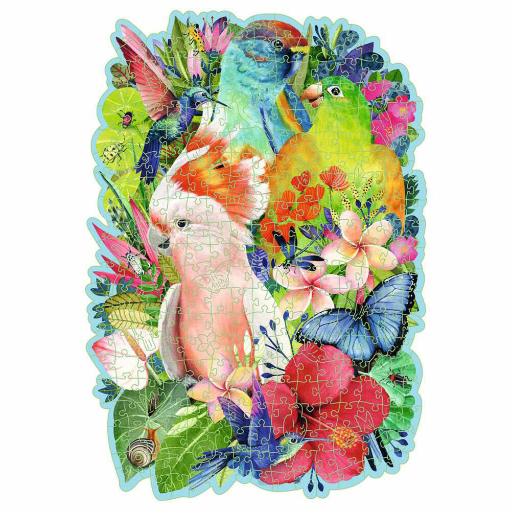 Ravensburger Wooden Puzzle Exotic Birds, 300 pieces, contour wooden puzzle, from 12 years, 12000760