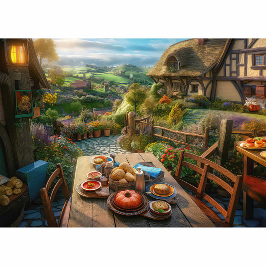 Schmidt Spiele Puzzle Frühstück mit Aussicht, Erwachsenenpuzzle, Standard, 1000 Teile, 59763
