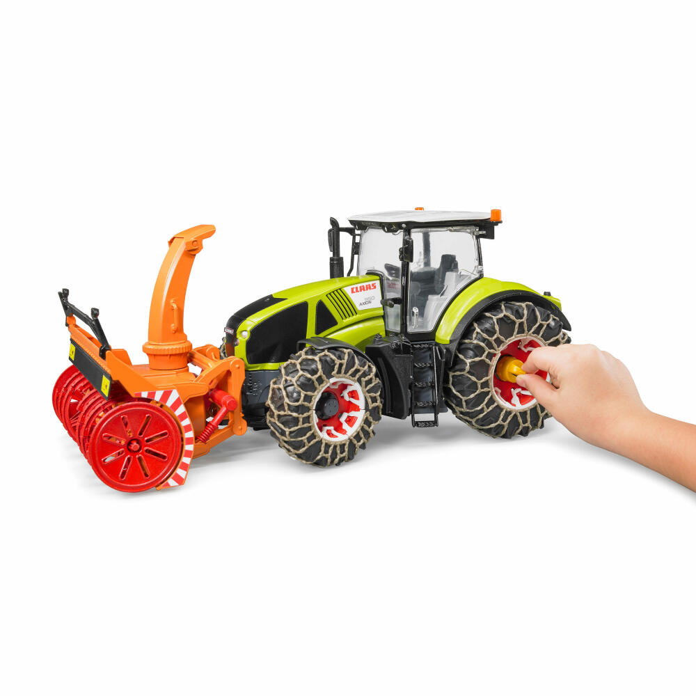 Bruder Agriculture Claas Axion 950, with snow chains and snow blower, tractor, model vehicle, model vehicle, toy, 03017