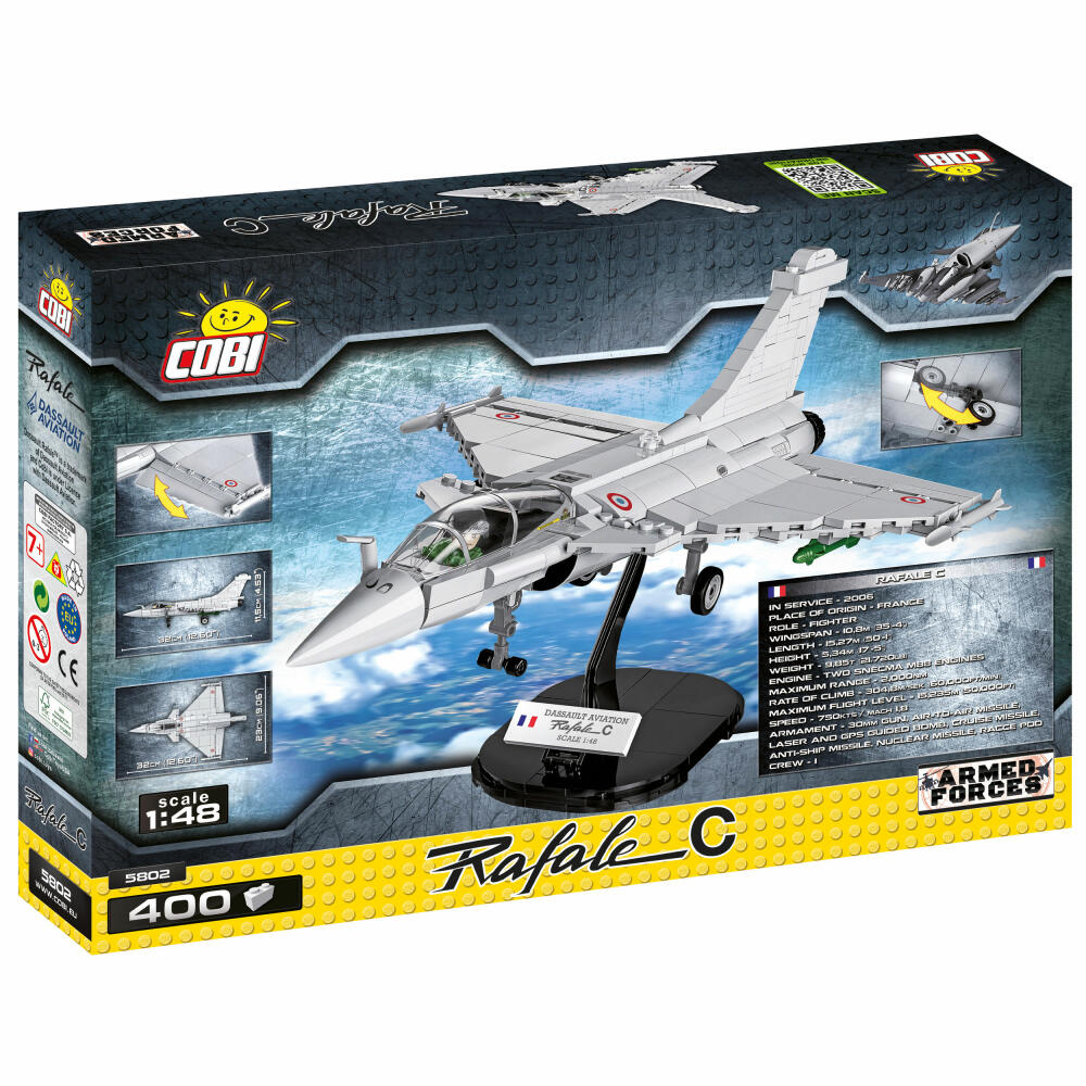COBI Armed Forces Rafale C Kampfjet, Flugzeug, Konstruktionsbausteine, Spielzeug, 400 Teile, 5802
