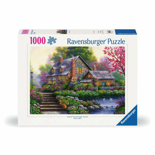 Ravensburger Puzzle Romantisches Cottage, Erwachsenenpuzzle, 1000 Teile, 12000464