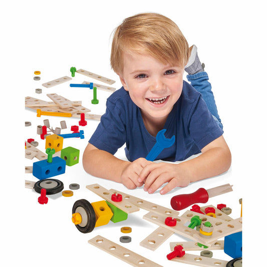 Eichhorn Constructor Tuning Set, 75 pcs., Constructor extension, components, tuning parts, screws, wheels, wood, 100039024